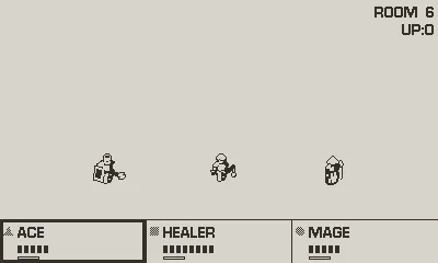 Dungeon Bounce gameplay showing a hero bouncing off walls into enemies