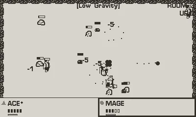 Dungeon Bounce upgrade screen with relics and party management
