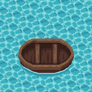 Fish Foes game art showing a boat on the ocean with fish