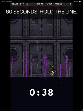 InvaWeederX retro pixel-art action defense game cover showing weeds attacking a brick wall