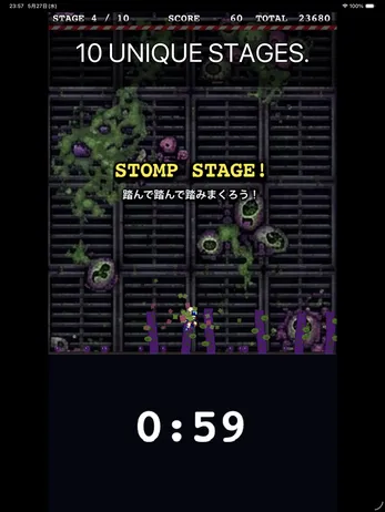 InvaWeederX boss battle stage with intensified weed attack patterns
