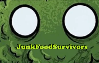 Junkfood Survivors game art showing broccoli vs junk food