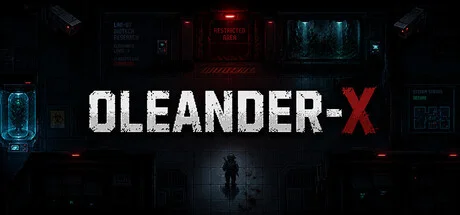 Oleander-X Steam header with retro pixel-art stealth gameplay