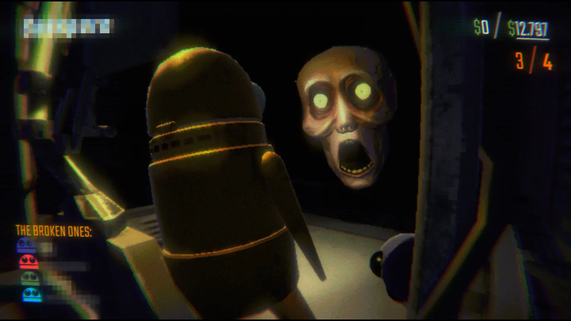 R.E.P.O. players carrying physics objects through a dark facility