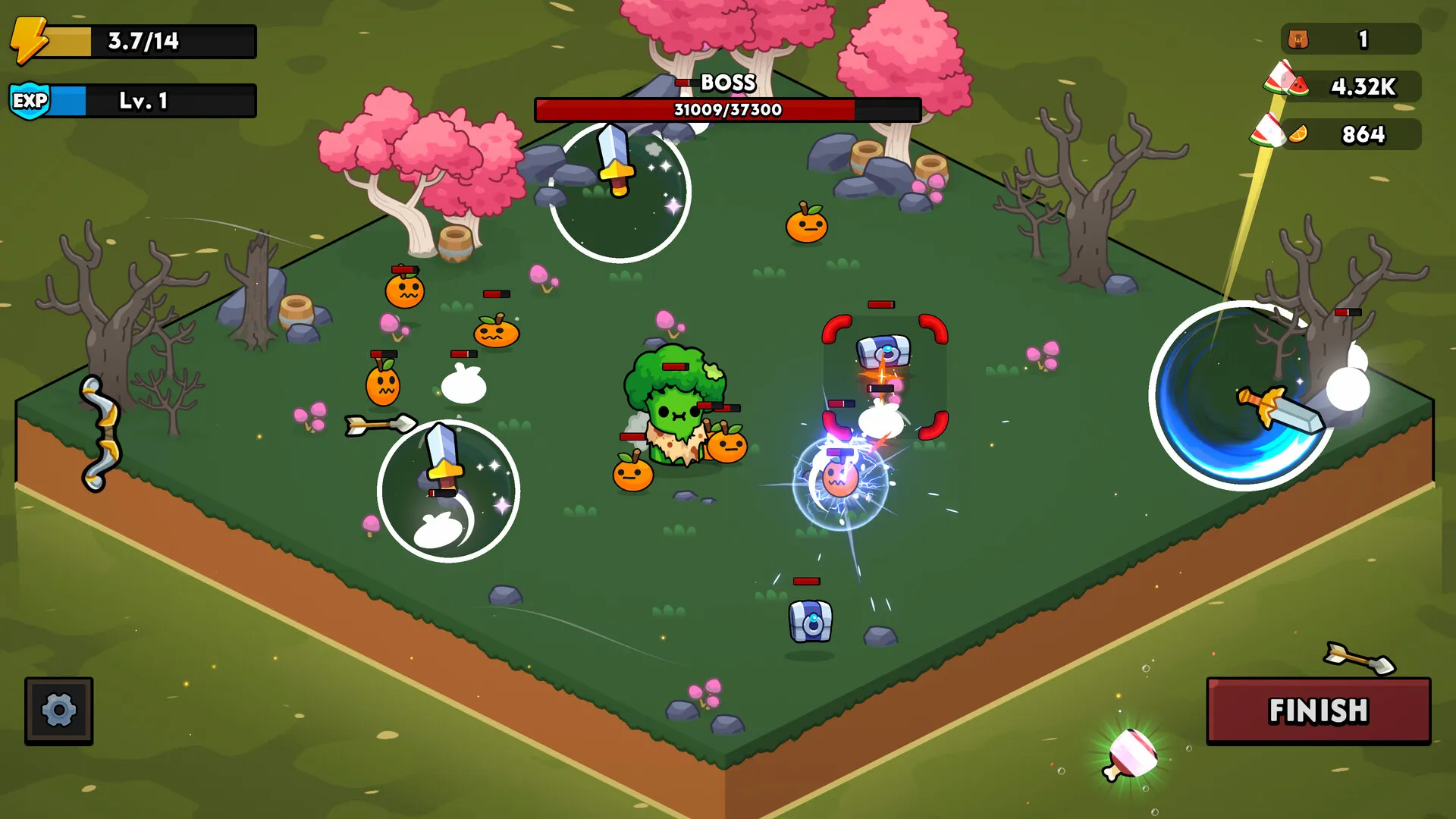 Slice the Crops! fruit-slicing action with combo effects